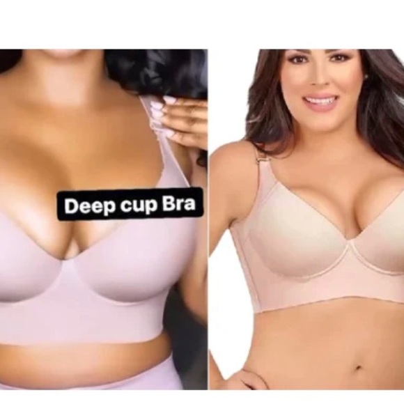 Back smoothing Bra 46 G Pink Nude Longline Bra The TikTok Bra! - Picture 3 of 8